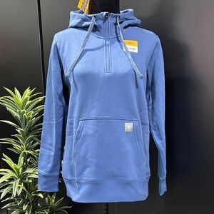 Ariat Rebar Skill Set 1/2 zip,hood,water repellant, pouch,fleece lined, pullover